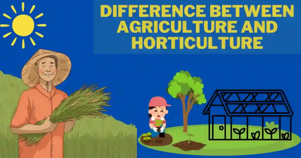difference between agriculture and horticulture